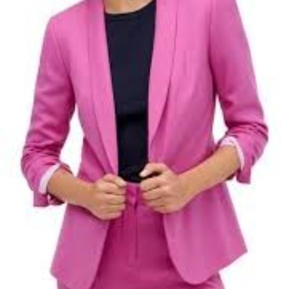 Jcrew Parke Blazer In Wool Flannel In Fuschia Pink, Nwt , Size 12p